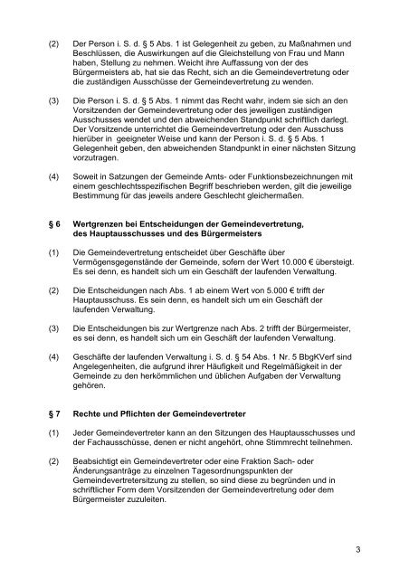 1 Hauptsatzung der Gemeinde Seddiner See Aufgrund der §§ 4 und ...