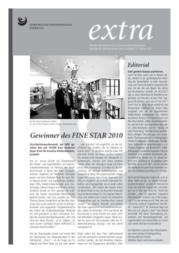 Ausgabe 25, Februar 2011 - Gemeinschaftskrankenhaus Herdecke