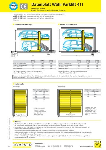 Datenblatt Wöhr Parklift 411 - COMPARK AG