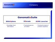 BiblioSphere - Genomatix