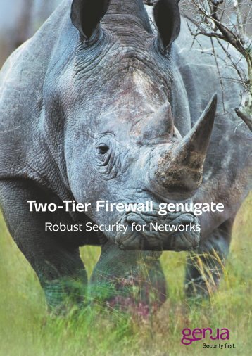 Two-Tier Firewall genugate, Salesfolder (PDF) - GeNUA