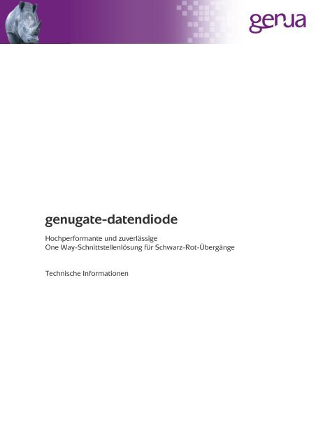 genugate-datendiode, Technische Broschüre (PDF) - GeNUA