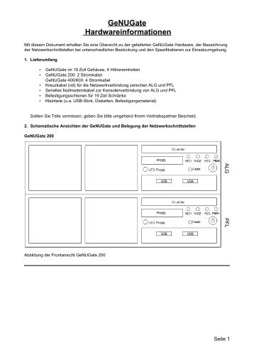 genugate Hardware Beilage (deutsch, pdf) - GeNUA