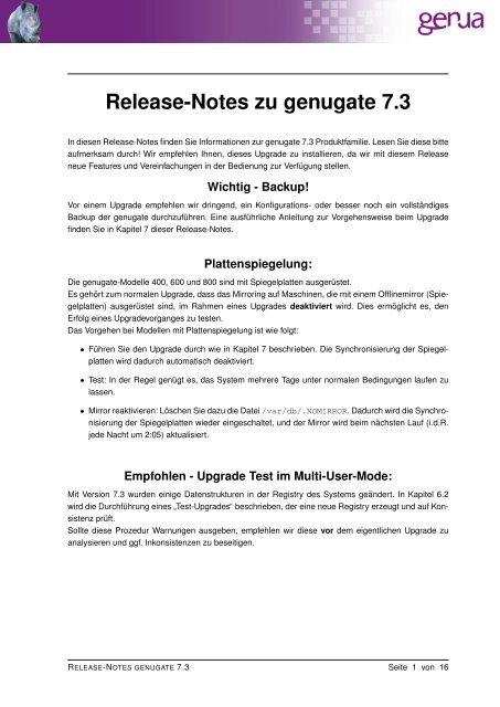 Release-Notes zu genugate 7.3 - GeNUA