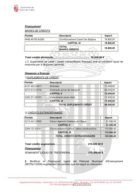 21 de setembre de 2006 - Ajuntament de Parets del Vallès