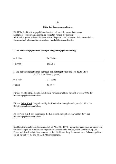 Gebührenordnung des Internationalen Bundes für die ... - Georgenthal