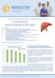 NEWSLETTER - Gastroenterologische Gemeinschaftspraxis Herne