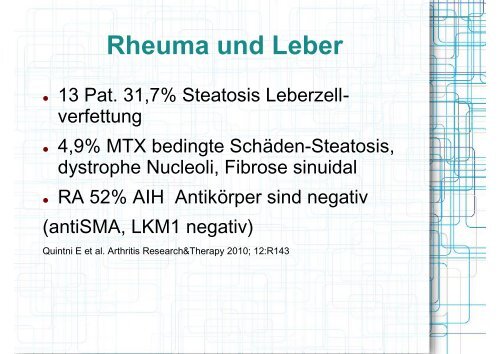 Rheuma und Leber