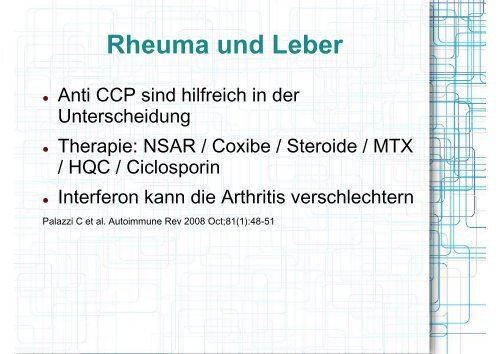 Rheuma und Leber