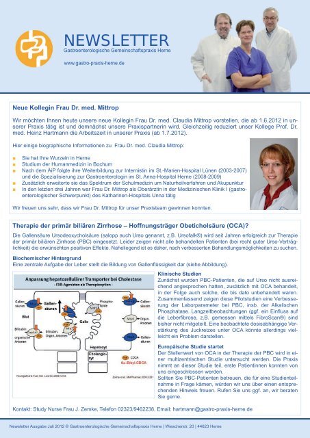 NEWSLETTER - Gastroenterologische Gemeinschaftspraxis Herne