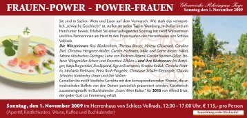 FRAUEN-POWER - POWER-FRAUEN Sonntag den 1. November ...