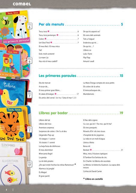 Llibres per a nens i nenes - Combel