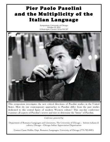 Pier Paolo Pasolini and the Multiplicity of the Italian Language