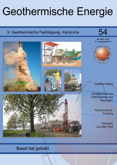 1 Geothermische Energie 54/2007 - Geothermie