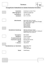 Textbuch des Gottesdienstes - Gemeinschaftswerk der ...