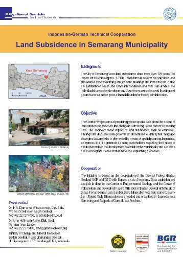 Land Subsidence in Semarang Municipality - BGR