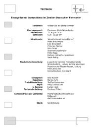 Textbuch des Gottesdienstes - Gemeinschaftswerk der ...