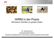 IWRM in der Praxis- Mit kleinen Schritten zu großen Zielen - BGR