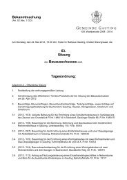 Tagesordnung der 63. Sitzung des Bauausschusses am ... - Gauting