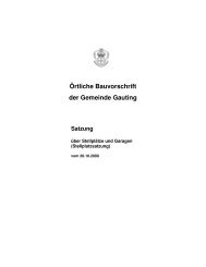 Satzung über Stellplätze und Garagen vom 26.10.2009 - Gauting