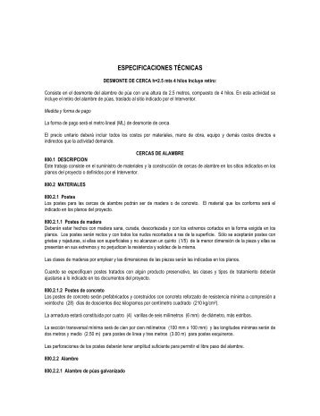 ESPECIFICACIONES TÉCNICAS - Portal Único de Contratación