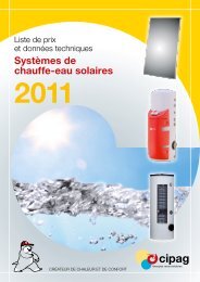 Systèmes de chauffe-eau solaires - Cipag