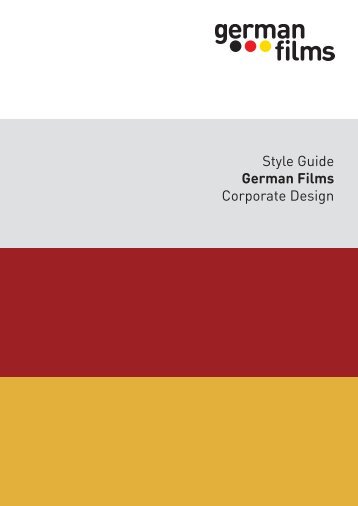 Style Guide German Films Corporate Design