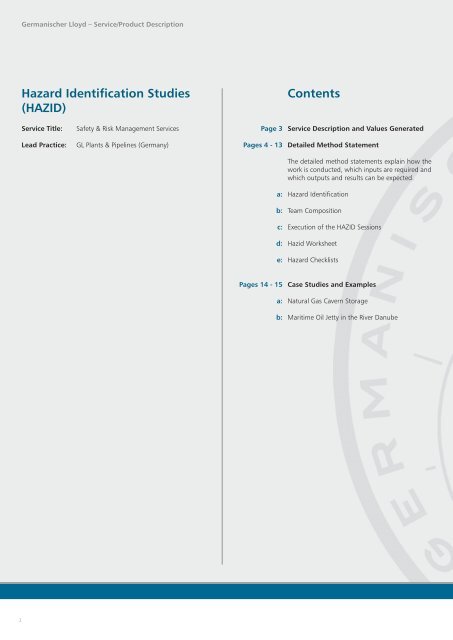 Hazard Identification Studies (HAZID) - Gl-group.org