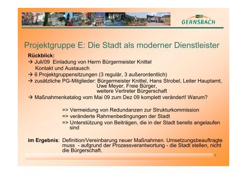 Ergebnispräsentation - Stadt  Gernsbach