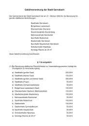 Gebührenordnung über die Benutzung von ... - Stadt Gernsbach