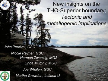 New insights on the THO-Superior boundary: Tectonic and ...
