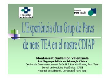 Montserrat Guillamón Valenzuela - Corporació Sanitària Parc Taulí