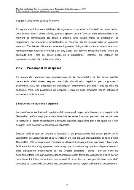 Memòria explicativa - Generalitat de Catalunya