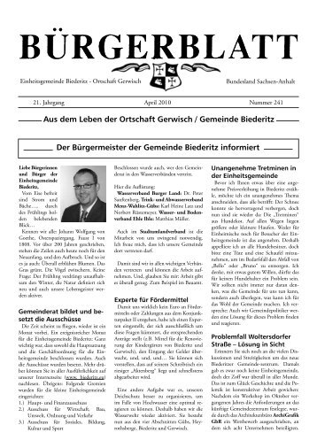 Ausgabe April 2010 - Gerwisch