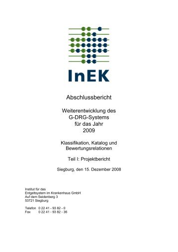 Abschlussbericht_G-DRG-System2009.pdf - InEK GmbH