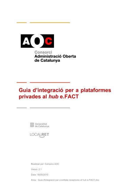 Guia d'integració al hub e.FACT - Consorci AOC