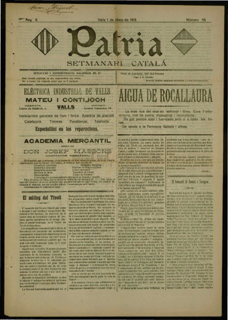 SETMANARI CATALÀ - Normes ortogràfiques 1913