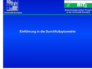 Einführung in die Durchflußzytometrie - Universität Konstanz