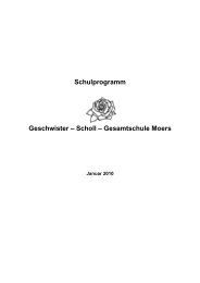 Schulprogramm Geschwister – Scholl – Gesamtschule ... - GSG Moers