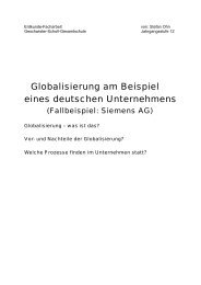 Globalisierung am Beispiel eines deutschen Unternehmens