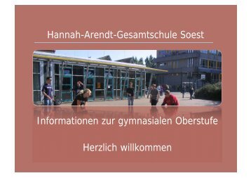 Gymnasiale Oberstufe - Hannah-Arendt-Gesamtschule Soest