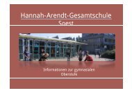 Gymnasiale Oberstufe - Hannah-Arendt-Gesamtschule Soest