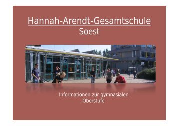 Gymnasiale Oberstufe - Hannah-Arendt-Gesamtschule Soest