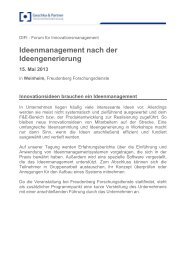 Ideenmanagement nach der Ideengenerierung - Geschka & Partner