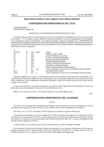 CONFEDERACIÓN HIDROGRÁFICA DEL TAJO CONFEDERACIÓN ...