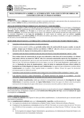 información - Confederación Hidrográfica del Tajo