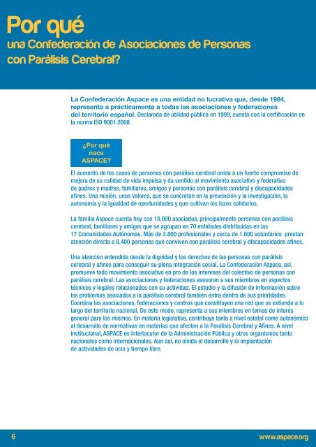 Dossier de prensa | 2011 Confederación ASPACE: