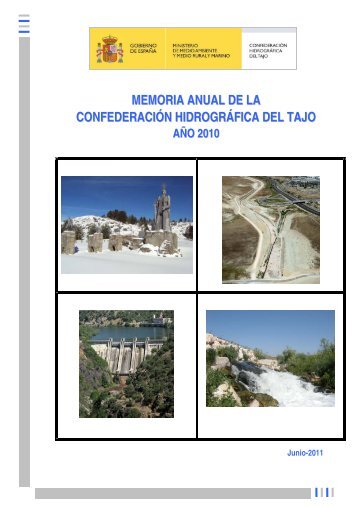 Memoria anual de la Confederación Hidrográfica del Tajo año 2010.