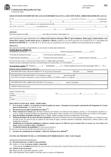 modelo de instancia - Confederación Hidrográfica del Tajo