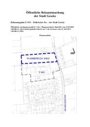 Öffentliche Bekanntmachung der Stadt Geseke - Bebauungsplan E ...